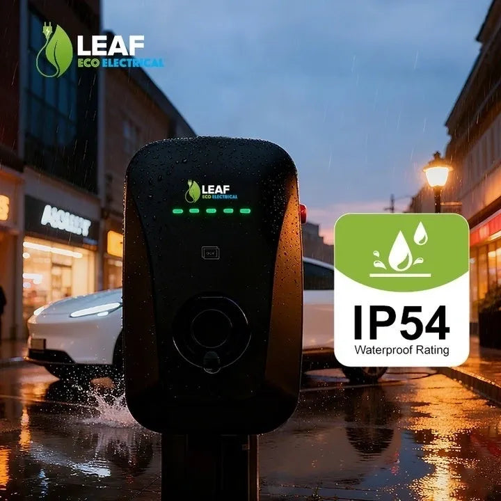 LEAF 7.2kW Untethered EV Charger – Black | Smart Wi-Fi | Type 2 Socket