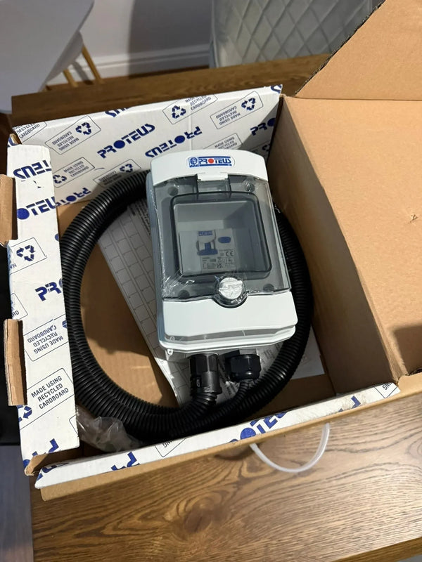 Proteus Pre-Wired 40A EV Distribution Board | Type A RCBO | IP65