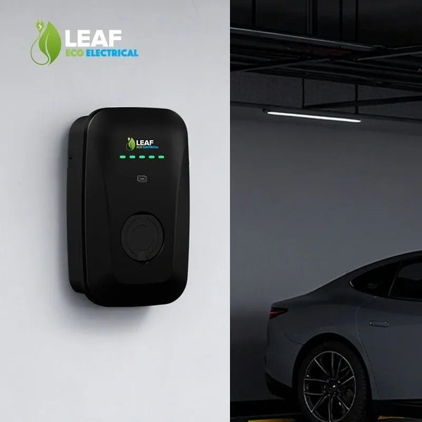 LEAF 7.2kW Untethered EV Charger – Black | Smart Wi-Fi | Type 2 Socket