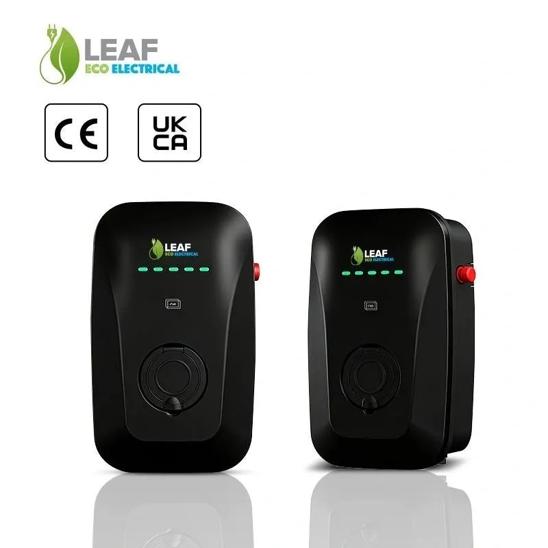 LEAF 7.2kW Untethered EV Charger – Black | Smart Wi-Fi | Type 2 Socket