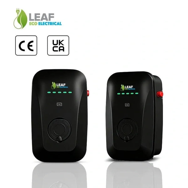 LEAF 7.2kW Untethered EV Charger – Black | Smart Wi-Fi | Type 2 Socket