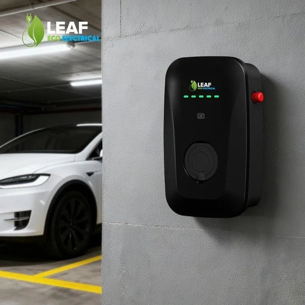 LEAF 7.2kW Untethered EV Charger – Black | Smart Wi-Fi | Type 2 Socket
